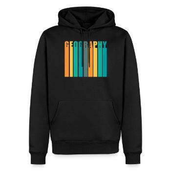 Geography Retro Vintage Stil - Männer Premium Bio Hoodie - Schwarz - Vorne - Nico (187cm)