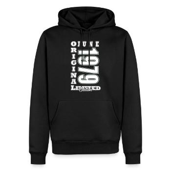 1979 June Jubilee 1979 June | Born in June - Men’s Premium Organic Hoodie - black - Front - Nico (187cm)