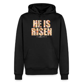 He Is Risen Christian Jesus Jesus - Men’s Premium Organic Hoodie - black - Front - Nico (187cm)