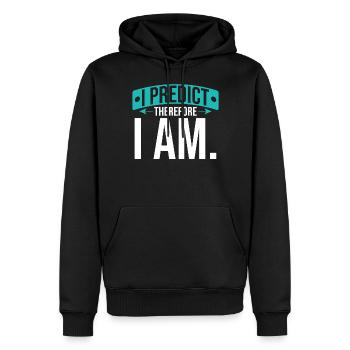 I predict, that's why I'm - statistician - Men’s Premium Organic Hoodie - black - Front - Nico (187cm)
