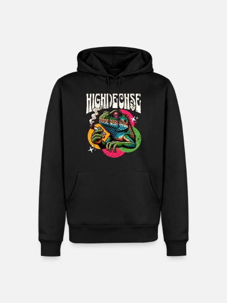 High Lizard Lizard Reptiles - Men’s Premium Organic Hoodie - black