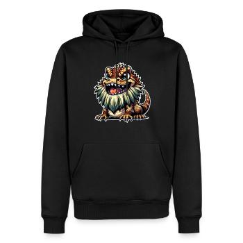 Bartagame Bartagamen Bearded Dragon - Men’s Premium Organic Hoodie - black - Front - Nico (187cm)