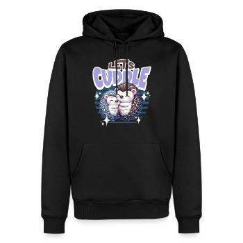 Igel Lets Cuddle - Männer Premium Bio Hoodie - Schwarz - Vorne - Nico (187cm)