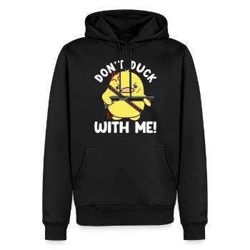 Don’t Duck With Me Funny Duck - Sweat à capuche Premium bio Homme - noir - Devant - Nico (187cm)