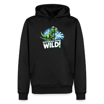 Bonsai Master T-Rex Dinosaur Gardening for - Men’s Premium Organic Hoodie - black - Front - Nico (187cm)