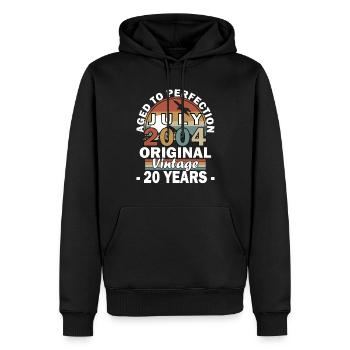 Juli 2004 Geburtstagsgeschenk Juli 2004 - Männer Premium Bio Hoodie - Schwarz - Vorne - Nico (187cm)