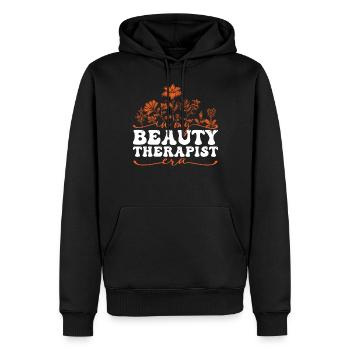 In My Beauty Therapist Era Blumenmotiv - Männer Premium Bio Hoodie - Schwarz - Vorne - Nico (187cm)