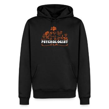 À mon époque de psychologue, les fleurs - Sweat à capuche Premium bio Homme - noir - Devant - Nico (187cm)