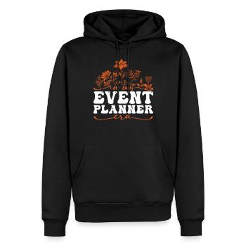 In My Event Planner Era Blumenmotiv - Männer Premium Bio Hoodie - Schwarz - Vorne - Nico (187cm)