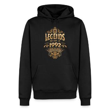 1992 Légende Anniversaire 1992 Année de naissance - Sweat à capuche Premium bio Homme - noir - Devant - Nico (187cm)