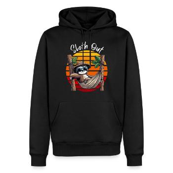 Faultier Urlaub Hängematte Chillen Entspannung Fun - Männer Premium Bio Hoodie - Schwarz - Vorne - Nico (187cm)