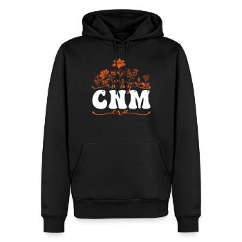 Dans mon illustration de fleurs de l’ère CNM - Sweat à capuche Premium bio Homme - noir - Devant - Nico (187cm)
