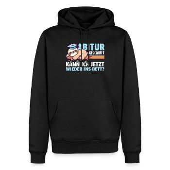 Abitur Absolvent Mädchen und Jungen Abitur - Männer Premium Bio Hoodie - Schwarz - Vorne - Nico (187cm)