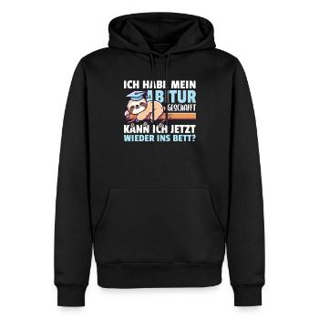 Abitur Diplômé Filles et Garçons Abitur - Sweat à capuche Premium bio Homme - noir - Devant - Nico (187cm)