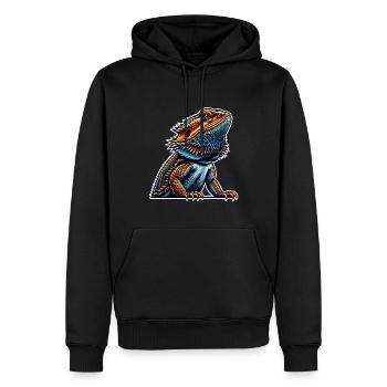 Bartagame Bartagamen Bearded Dragon - Men’s Premium Organic Hoodie - black - Front - Nico (187cm)