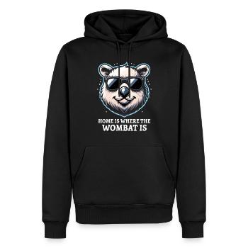 Se sentir Wombat-Tastic aujourd’hui - Wombat drôle - Sweat à capuche Premium bio Homme - noir - Devant - Nico (187cm)