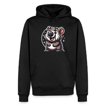 Se sentir Wombat-Tastic aujourd’hui - Wombat drôle - Sweat à capuche Premium bio Homme - noir - Devant - Nico (187cm)