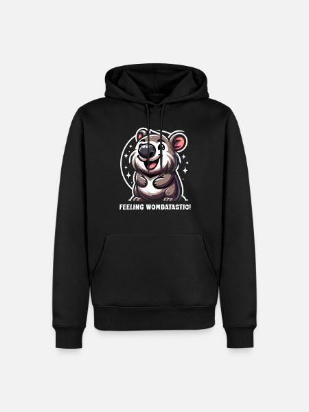 Feeling Wombat-Tastic Today - Funny Wombat - Men’s Premium Organic Hoodie - black
