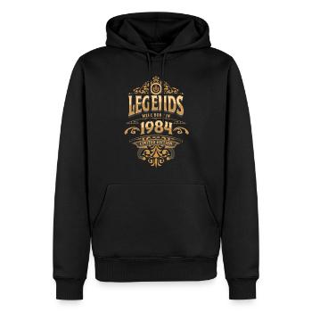 1984 Legende Geburtstag 1984 Geburtsjahr - Männer Premium Bio Hoodie - Schwarz - Vorne - Nico (187cm)