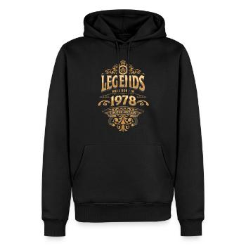 1978 Legende Geburtstag 1978 Geburtsjahr - Männer Premium Bio Hoodie - Schwarz - Vorne - Nico (187cm)
