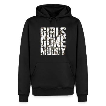 Girls Gone Muddy Mudrun - Männer Premium Bio Hoodie - Schwarz - Vorne - Nico (187cm)