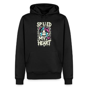 Emo Cat Design Für Gothische Katzenliebhaber Und - Männer Premium Bio Hoodie - Schwarz - Vorne - Nico (187cm)