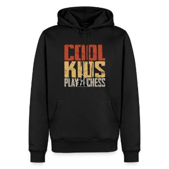 Cool Kids Play Chess Lustiger Schach Spruch - Männer Premium Bio Hoodie - Schwarz - Vorne - Nico (187cm)