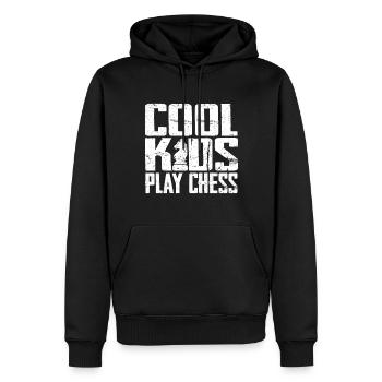 Cool Kids Jouer aux échecs - Sweat à capuche Premium bio Homme - noir - Devant - Nico (187cm)