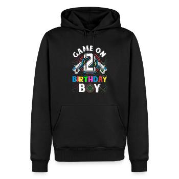 Jeu de Lasertag sur 2 Anniversaire Garçon Intérieur Laser Tag - Sweat à capuche Premium bio Homme - noir - Devant - Nico (187cm)