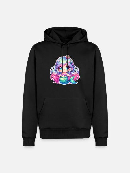 Sirène - Sweat à capuche Premium bio Homme - noir