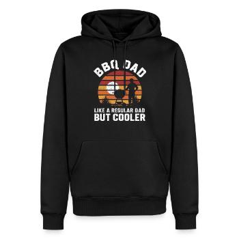 BBQ Dad Like A Regular Dad But Cooler - Men’s Premium Organic Hoodie - black - Front - Nico (187cm)