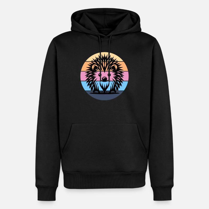 Igel - Männer Premium Bio Hoodie - Schwarz