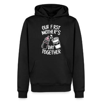 Unser Erster Muttertag Zusammen Best Mom Ever - Männer Premium Bio Hoodie - Schwarz - Vorne - Nico (187cm)
