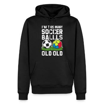 2. Geburtstag Fußball - Männer Premium Bio Hoodie - Schwarz - Vorne - Nico (187cm)