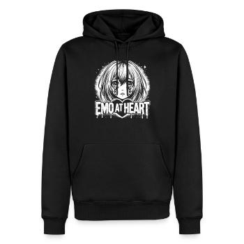 Art de l’anime et esthétique gothique pour la mode alternative - Sweat à capuche Premium bio Homme - noir - Devant - Nico (187cm)