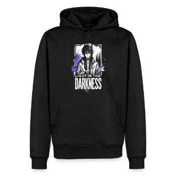 Art de l’anime et esthétique gothique pour la mode alternative - Sweat à capuche Premium bio Homme - noir - Devant - Nico (187cm)