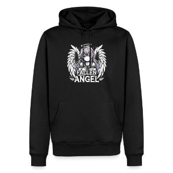 Art de l’anime et esthétique gothique pour la mode alternative - Sweat à capuche Premium bio Homme - noir - Devant - Nico (187cm)