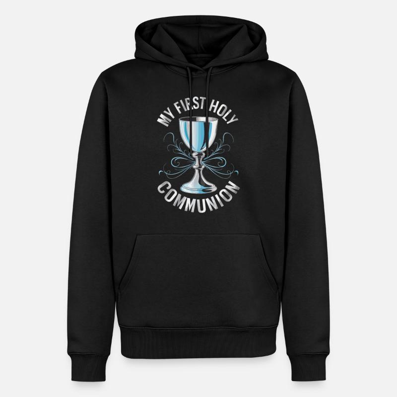 Mon calice de première communion - Sweat à capuche Premium bio Homme - noir