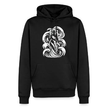 Aztekengott Azteken Mythologie Chalchiuhtotolin - Männer Premium Bio Hoodie - Schwarz - Vorne - Nico (187cm)