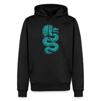 Aztekischer Gott Alte Mythologie Quetzalcoatl - Männer Premium Bio Hoodie - Schwarz - Vorne - Nico (187cm)