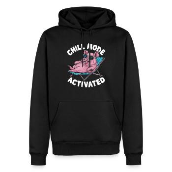 Chill Mode Activated - Men’s Premium Organic Hoodie - black - Front - Nico (187cm)