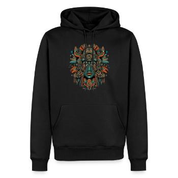 Aztekengott Alte Mythologie Xochiquetzal Kunstvoll - Männer Premium Bio Hoodie - Schwarz - Vorne - Nico (187cm)