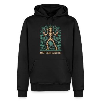 Aztekischer Gott Alte Mythologie Mictlantecuhtli - Männer Premium Bio Hoodie - Schwarz - Vorne - Nico (187cm)