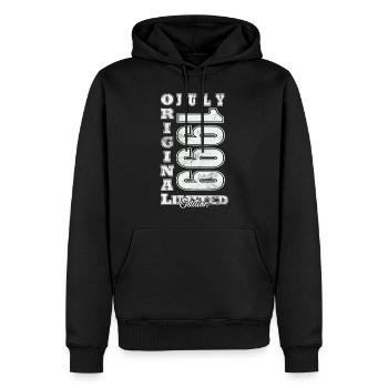 Geschenk Juli 1999 Jubiläum Juli 1999. Juli - Männer Premium Bio Hoodie - Schwarz - Vorne - Nico (187cm)