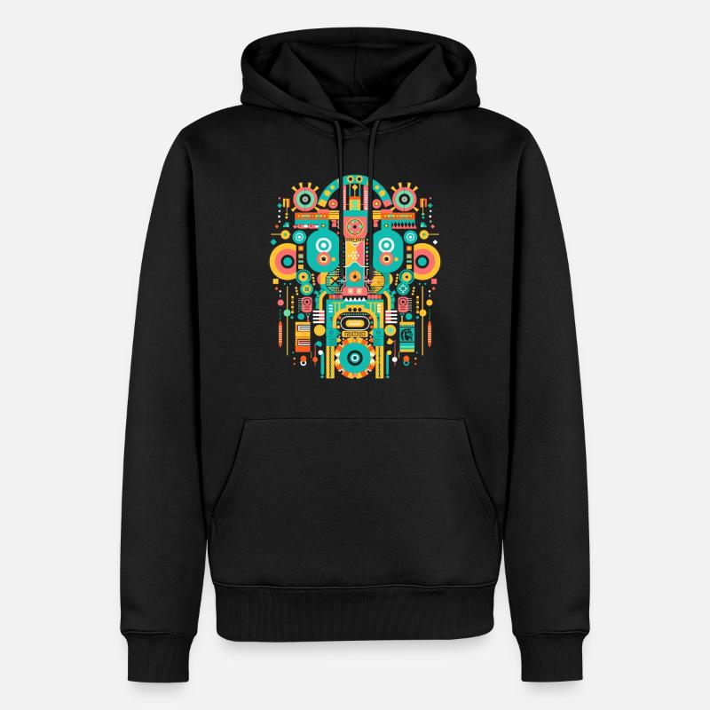 Dieu Maya Mythologie Maya Itzamna - Sweat à capuche Premium bio Homme - noir