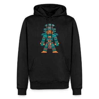 Maya Gott Itzamna Maya Mythologie Darstellung - Männer Premium Bio Hoodie - Schwarz - Vorne - Nico (187cm)