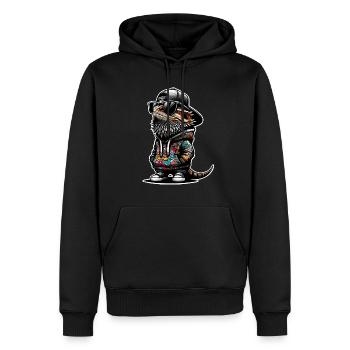 Bartagame Bartagamen Dragon barbu - Sweat à capuche Premium bio Homme - noir - Devant - Nico (187cm)