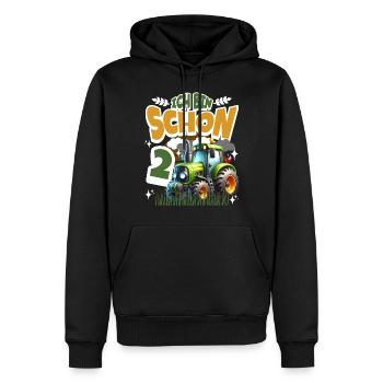 Traktor 2. Geburtstag Kindergeburtstag - Männer Premium Bio Hoodie - Schwarz - Vorne - Nico (187cm)