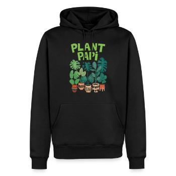 Plant Papi - Design élégant pour les amoureux des plantes - Sweat à capuche Premium bio Homme - noir - Devant - Nico (187cm)
