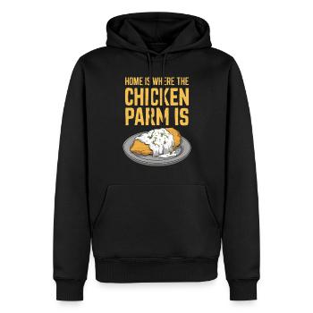 Home Is Where The Chicken Parm Is - Chicken Parm - Männer Premium Bio Hoodie - Schwarz - Vorne - Nico (187cm)